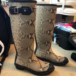 Rare Tall Snakeskin Hunter Boots
